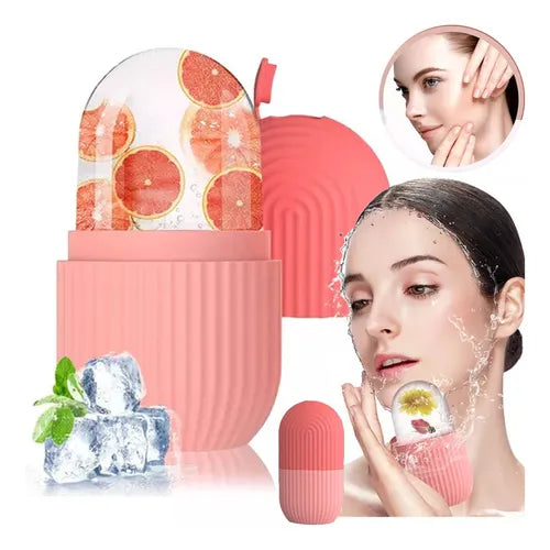 MASAJEADOR FACIAL SILICONA RODILLO HIELO