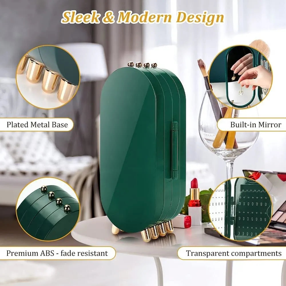 JOYERO ORGANIZADOR PLEGABLE CON ESPEJO